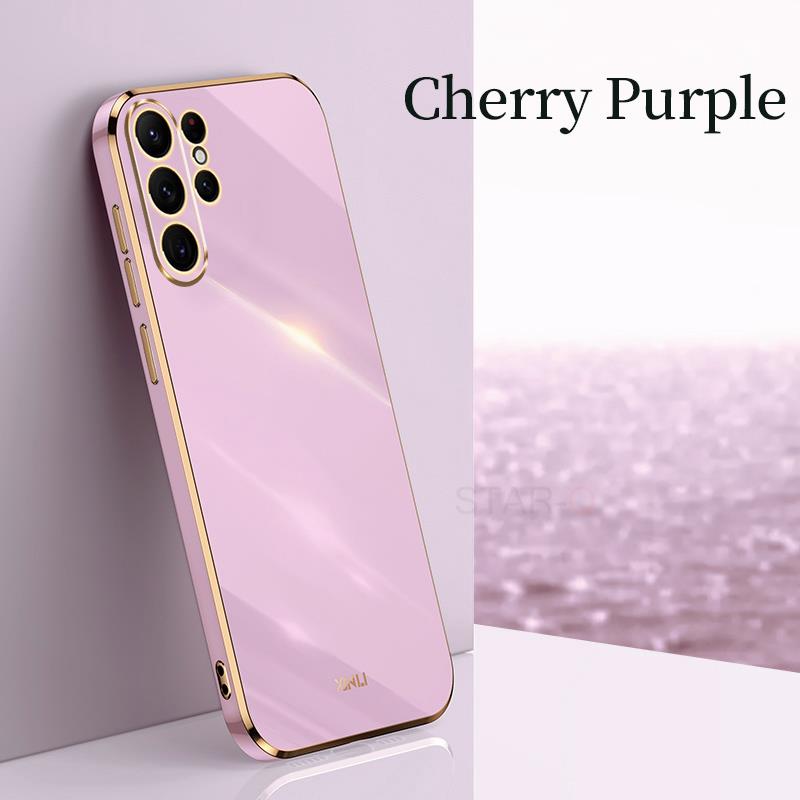 S 23 22 21 Husă de placare cu suport de inel de lux pentru Samsung Galaxy S23 Ultra S22 Plus S21 S20 Fe Husă din silicon cu suport S23ultra