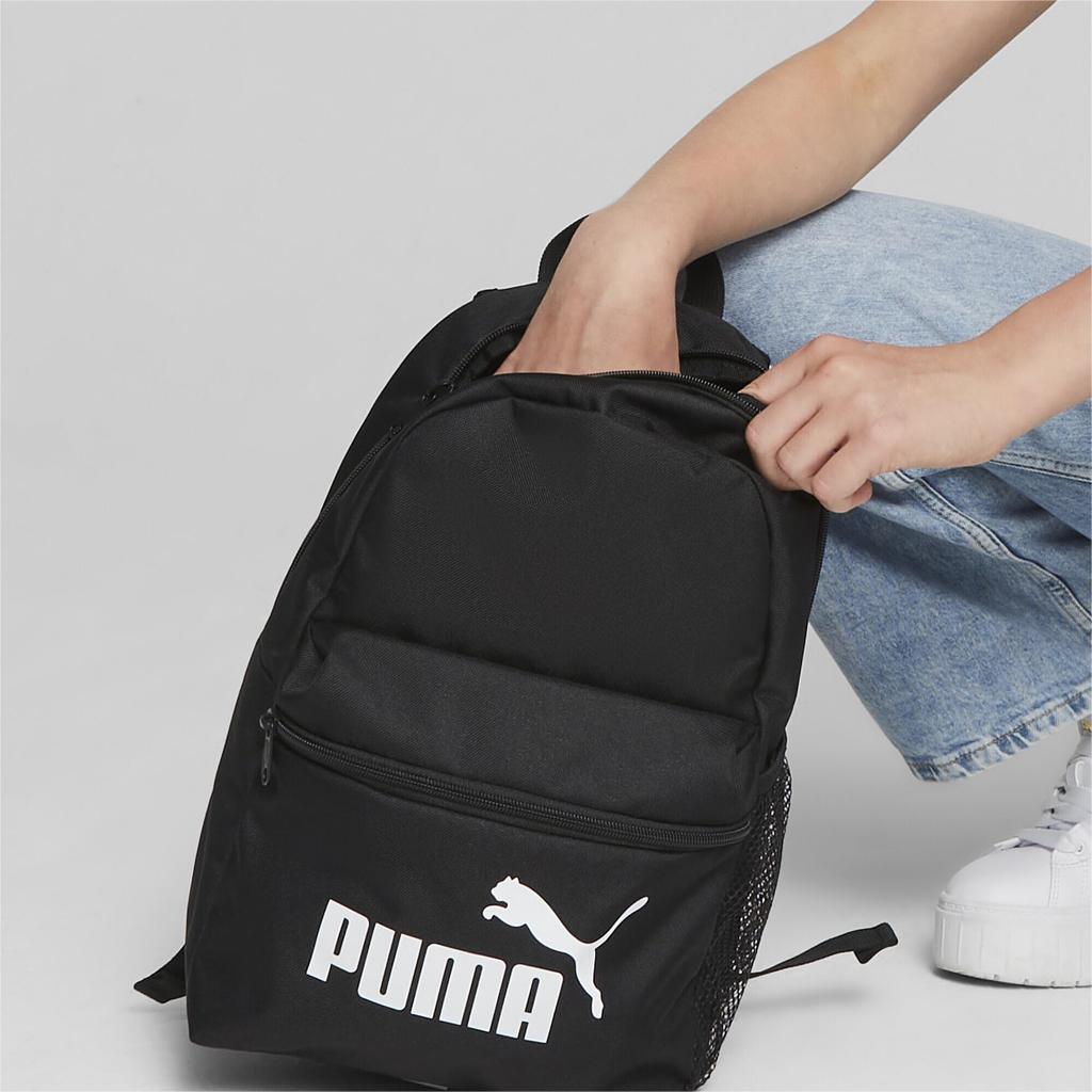 Puma Phase Small Backpack for Black Kids, Spring/Summer 2024, (01)