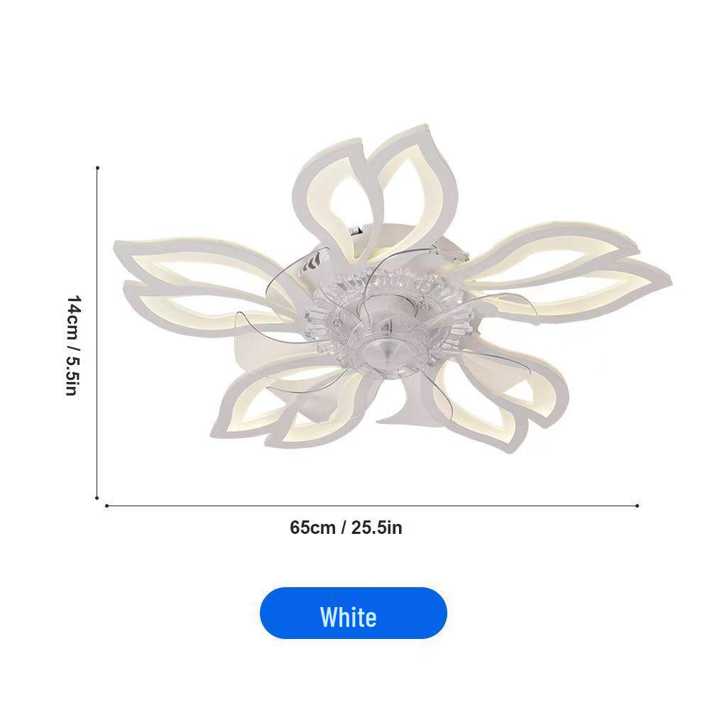 

Nordic Smart Ceiling Fan Light for Living, Dining & Bedroom - New Model White 5-Head Double Leaf