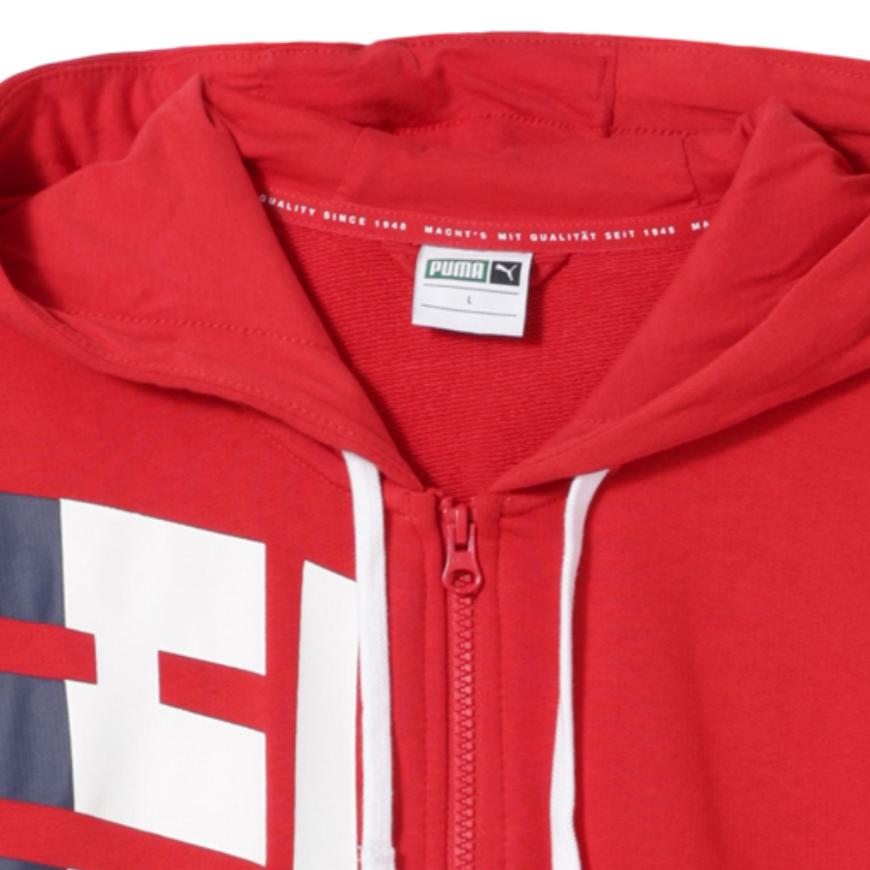 Puma Casual Hooded Zip Long Sleeve Cardigan Sweatshirt Men Sweatshirt Red 577648-12