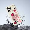 For iPhone 17 Pro Max Case Pink Elements Pattern Printing Straight Edge TPU Phone Back Cover