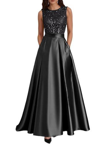 Evening Dress European and American Style New Banquet Host Long Dance Simple Temperament Sleeveless Dress 1011 New