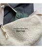 Lambswool Plush Crossbody Bag: 2024 Winter Versatile Small Chest Bag for Women In Solid Colors