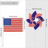 Patriotic Pinwheels Flags Set 250 Anniversary Fourth of July Decor Accessories Outdoor for Independence Day Party Supplies