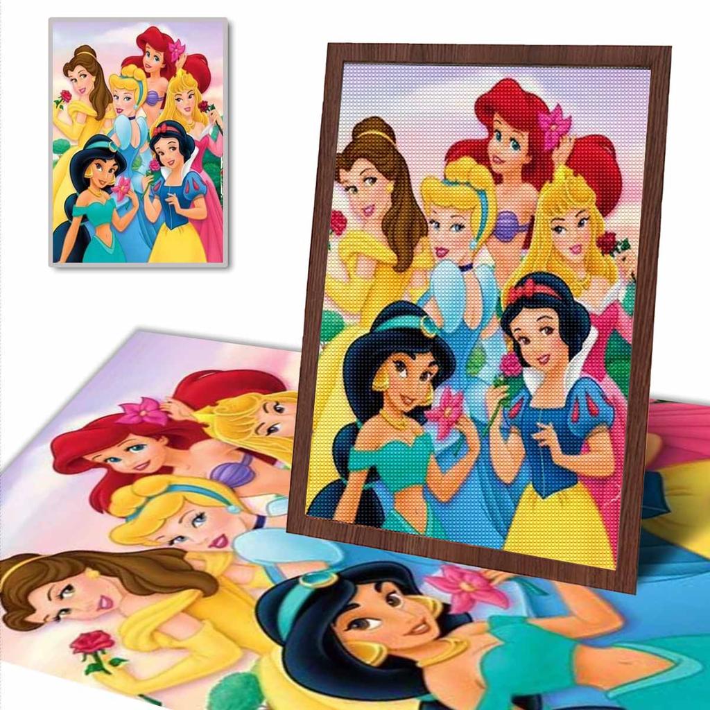 Full Round Diamond Painting Princesses Art Rhinestone Picture Mosaic DIY 5D Cross Stitch Embroidery Home Decoration