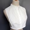 1pc High-Quality Double-Layer Stand Collar Lace Women's Detachable False Collar - Elegant Shirt-Style Decorative High Neck, Suit