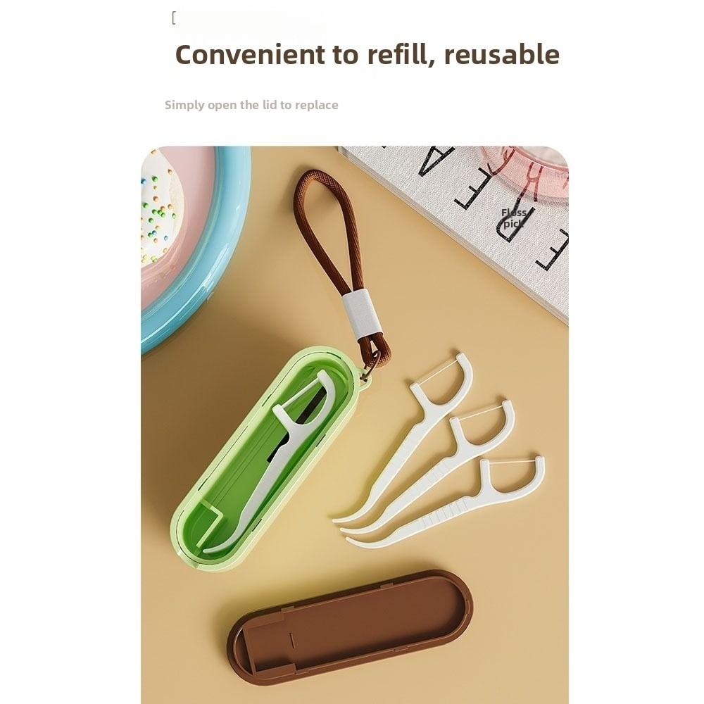 New Automatic Ejectable Floss Dispenser with 10 Floss Oral Care Floss Organiser Dental Floss Box