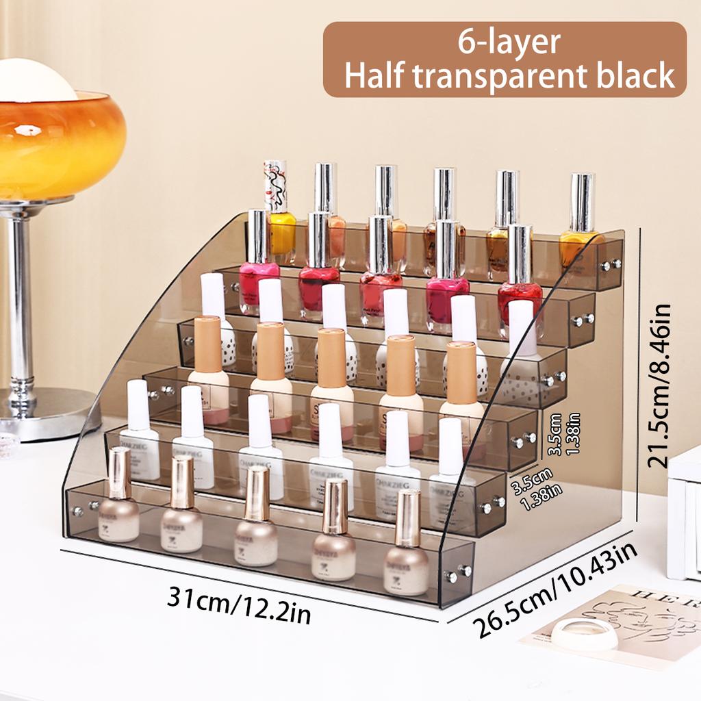 1pc multi-function 2/3/4/5/6/7 layer acrylic nail polish display shelf cosmetics shelf lipstick shelf nail polish storage shelf
