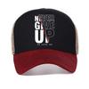Cappellino da baseball con stampa letterale "Never Give Up" moda estiva Traspirante Snapback cappelli unisex cappello parasole in rete Regolabile cappelli trucker freschi