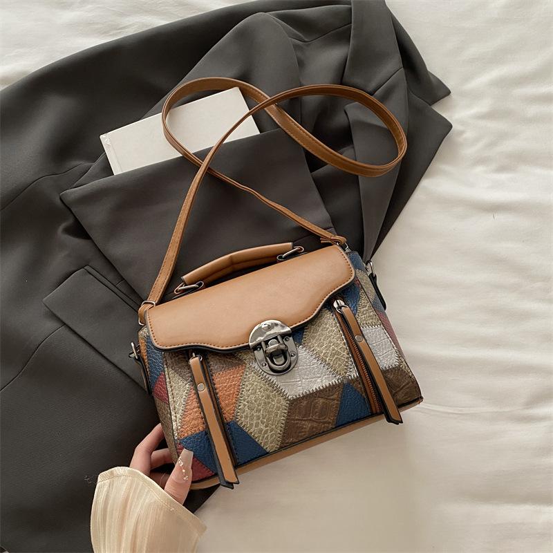 

Текстура сумки женская новая мода высококлассная сумочка универсальная плечевая большая вместимость сумка-мессенджер сумка двойного назначения