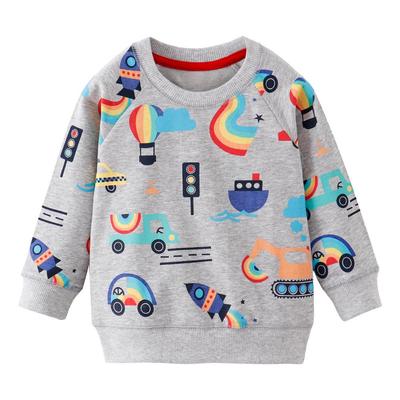 Boys' Cartoon Long Sleeve Knitted Cotton Sweatshirt - New Autumn European & American Style