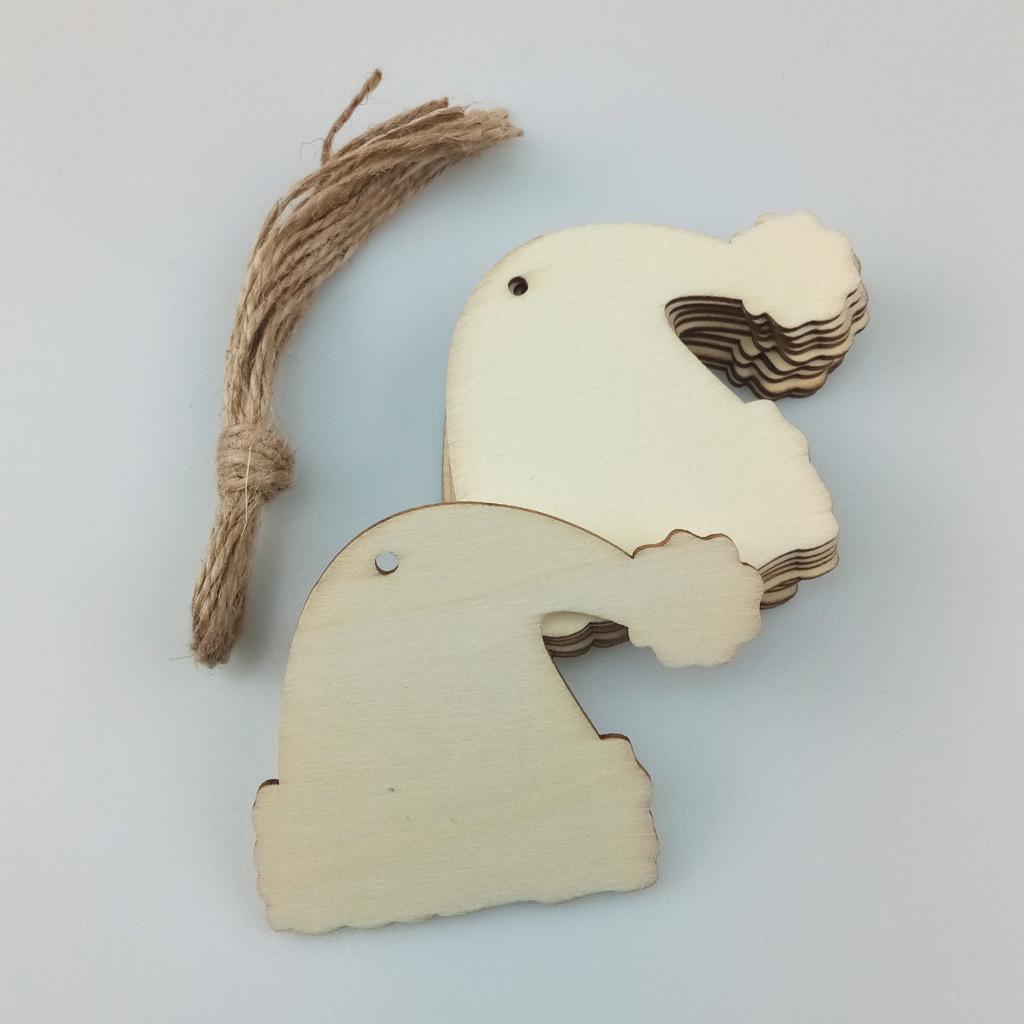 Rustikaler Holz-Weihnachtsbaum-Anhänger DIY Dekorationszubehör