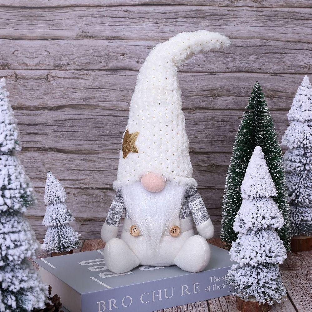 Handmade Plush Knitted Doll Cute Faceless Doll Crafts Christmas Toy  Photo Props