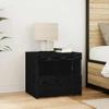 Nightstand Black Oak Effect 50 x 40 x 45 cm Particleboard