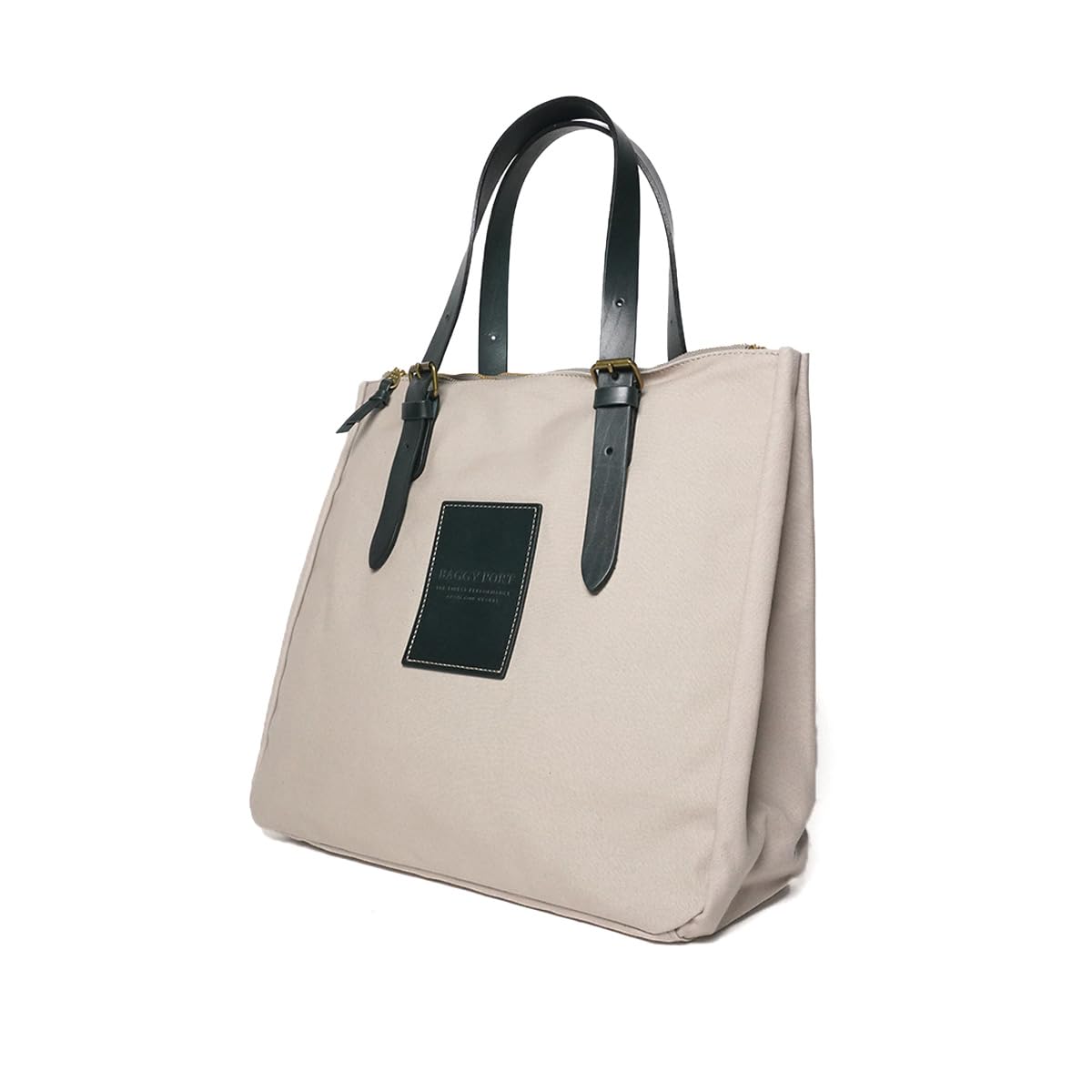 

BAGGYPORT BLACK 10 High Density Canvas Tote Bag Unisex Handbag Shoulder Bag [Baggyport] No. Men s Women s YNM-410N (Gray/Navy)