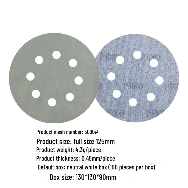 5-inch 8-Hole Red Sandpaper 125MM for Wood Sanding