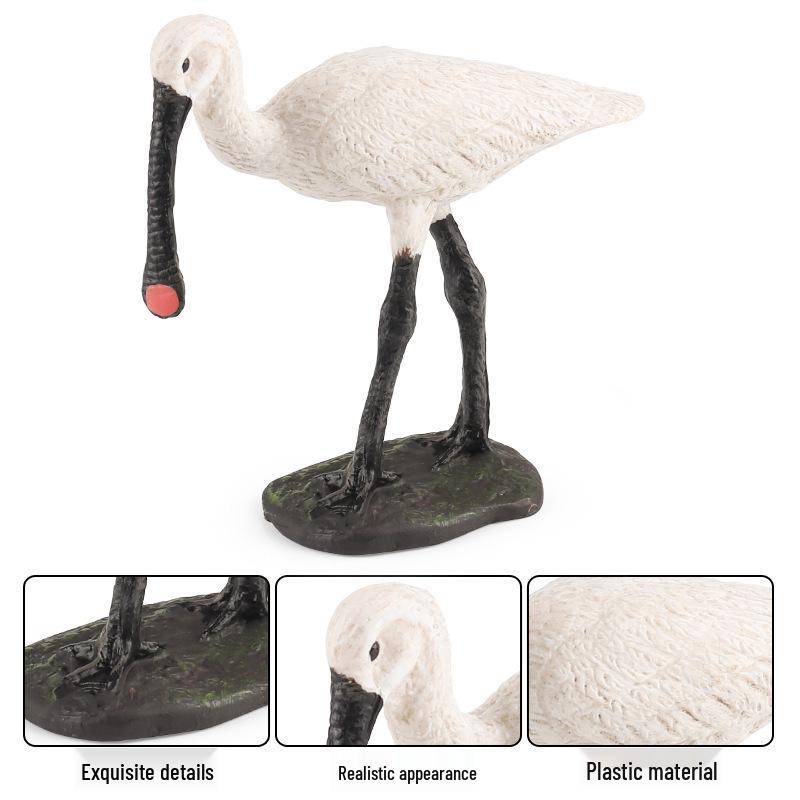 Children's Cognitive Bird Model: Black-faced Spoonbill & Bald Eagle Decor Gift