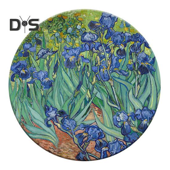 Saugfähige Unterlage für Kieselalgen-Schlammwaschbecken, Tassenuntersetzer, rutschfest, isolierend, rutschfest, wasserabsorbierend, verbrühungshemmend, Tischdekoration, Tasse mit Blumendruck