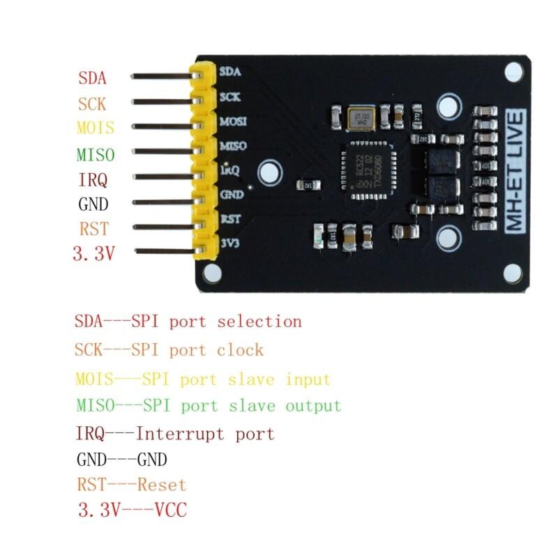 Modul RFID RC522 mini kituri S50 13,56 Mhz 6cm cu etichete SPI Scriere Citire pentru arduino uno 2560