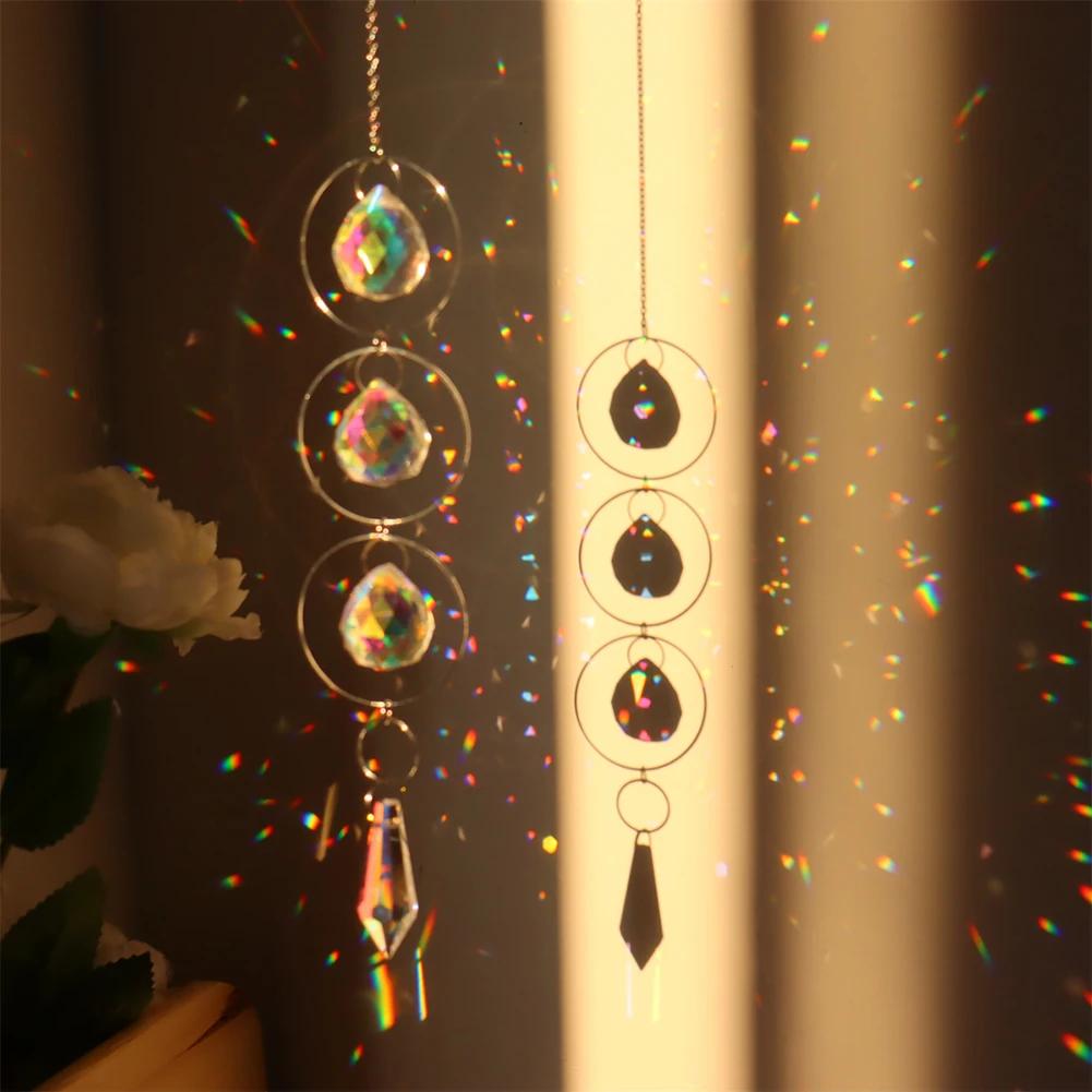 Crystal Wind Chime Wind Chimes Outdoor Ornament Handmade Hanging Suncatcher with AB Coating Home Decor Gifts for Window Car