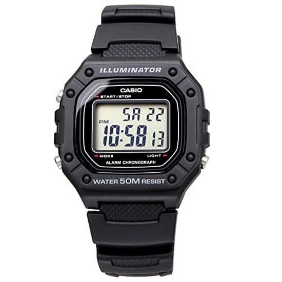 Casio STANDARD DIGITAL W-218H-1A wristwatch mens womens Cheap Chipkashi budget-friendly black