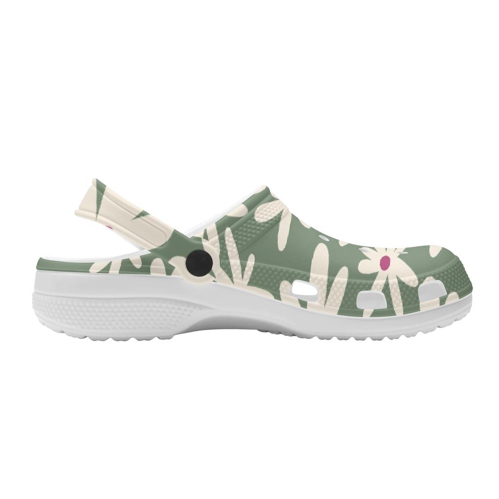 Allover Print EVA Clogs Adult Unisex Flexible Lightweight Slip On Casual Shoes Soft Sole Summer Sandals Lightweight Daily Wear