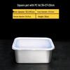 304 Stainless Steel Rectangular Food Tray with PP Lid