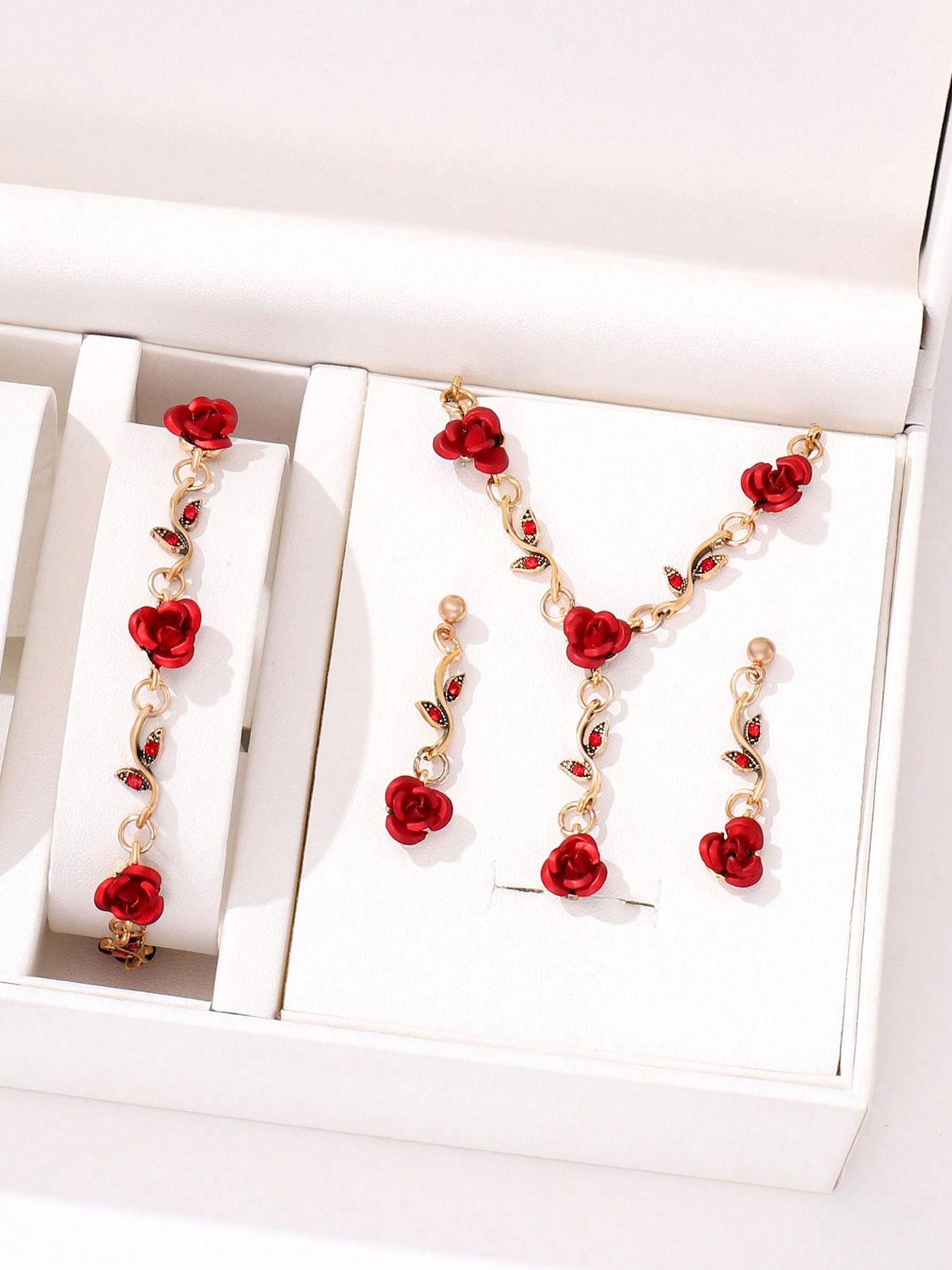 

Набор женских украшений с цирконами, Роскошные женские модные повседневные браслеты, Ожерелье, Серьги, Набор с цирконами, Подходит для повседневной носки, Подарок