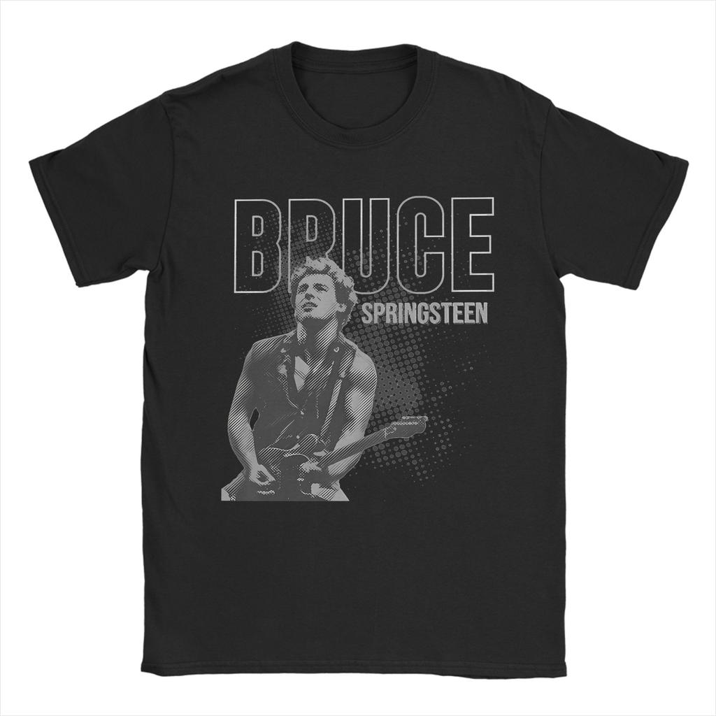 Bruces Springsteens  The E Street Band Tour T Shirts Pure Cotton Vintage T-Shirts Crewneck Tee Shirt Short Sleeve Tops Plus Size