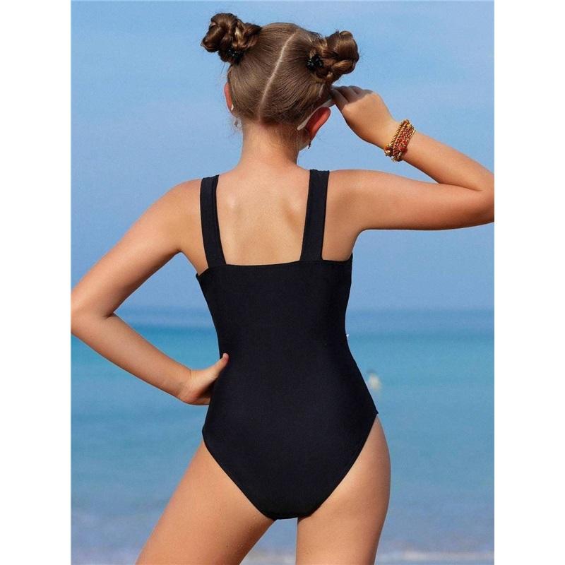 Mädchen Einteiliger Badeanzug Hohl Strandbadeanzug Mode Mädchen Europäischer Und Amerikanischer Badeanzug Prinzessin