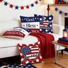1/4pcs Free American Independence Day Cushions Pillowcase Polyester Cushion Cover Throw Pillow Pillowcover Home Car Sofa Decor