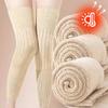 Thermal Fleece Knee Leg Warmers Winter Warm Knee Warmers Thick Soft Leg Sleeves High Elastic Knee Pads Women Stockings Underwear