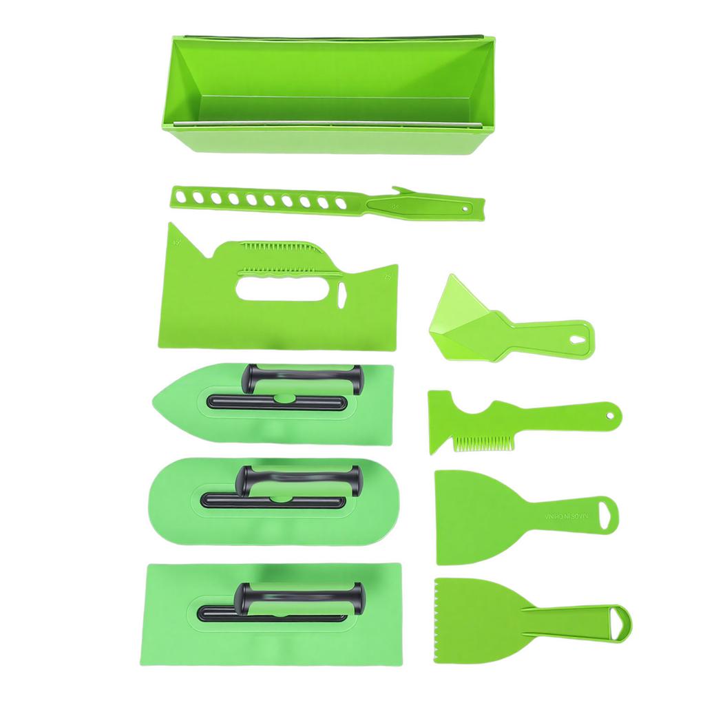 Plastic Trowel Kit Lightweight Ergonomic Handle Round Pointed Trowels Plastering Set with Storage Bag for Wall Finishing