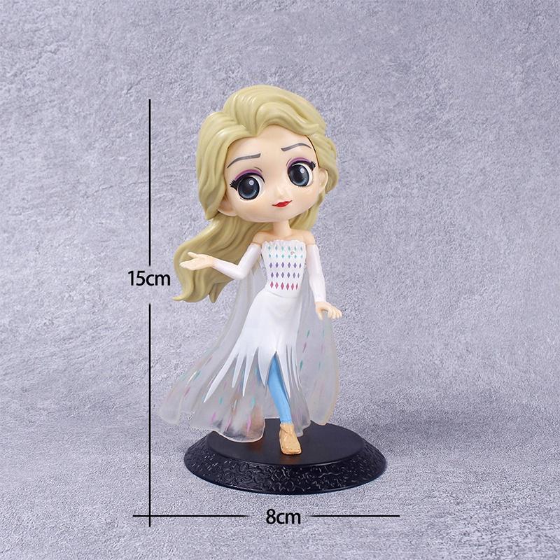 Figurină de Acțiune Elsa Anna 15cm Jucărie Model Topper Tort Decor Acasă Cadou de Ziua de Naștere