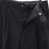 VISARUNO Wool Striped Pattern Suit Setup 4-M Black Men's Used