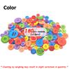 90/180pcs Round Plastic Buttons 0.7-2.5cm Assorted Sizes & Colors for DIY Crafts, Sewing, Knitting, Clothing Decoration