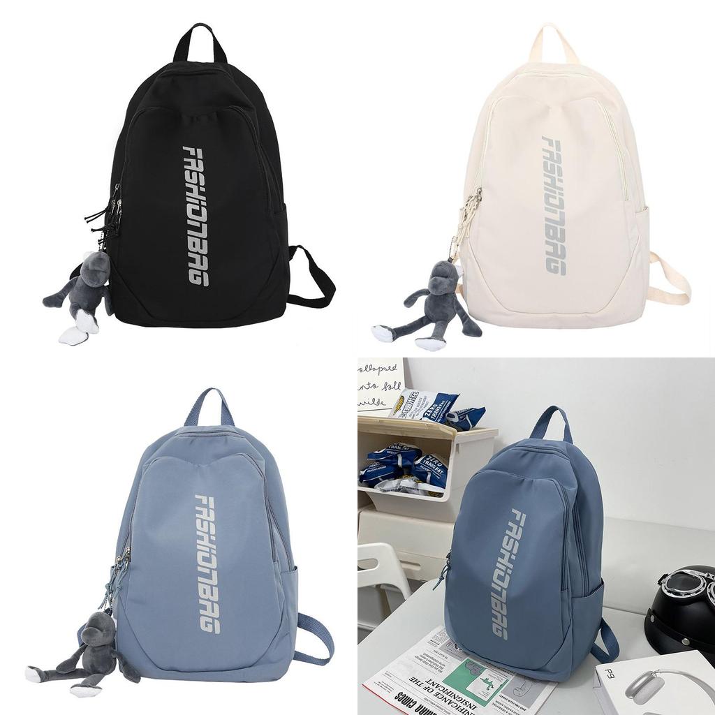 Nylon School Backpack For Teens With Durable Zipper And Phone Pocket For Daily Use