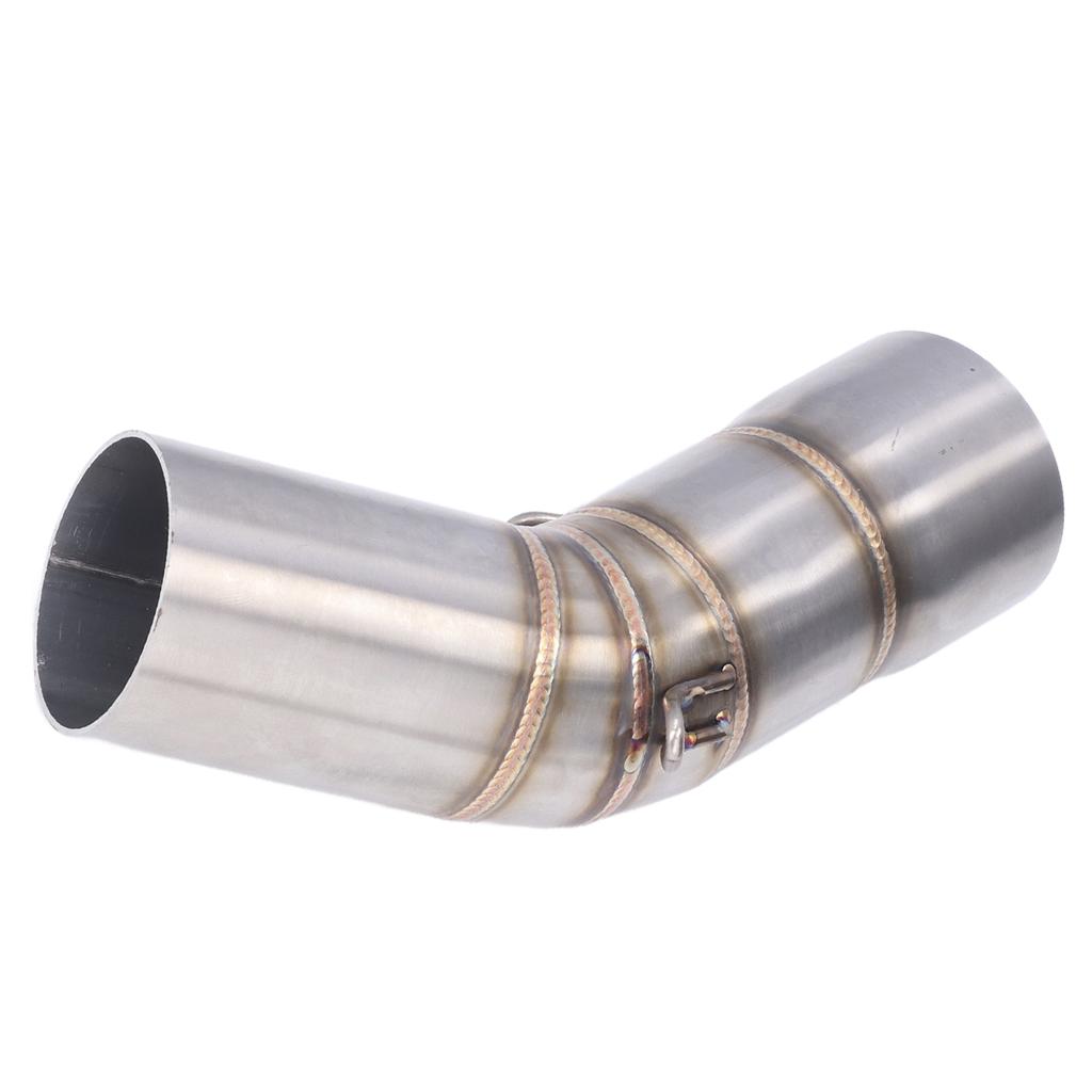 Motorcycle Exhaust Middle Link Pipe Connector Stainless Steel Replacement for Ninja ZX6R 2008‑2021