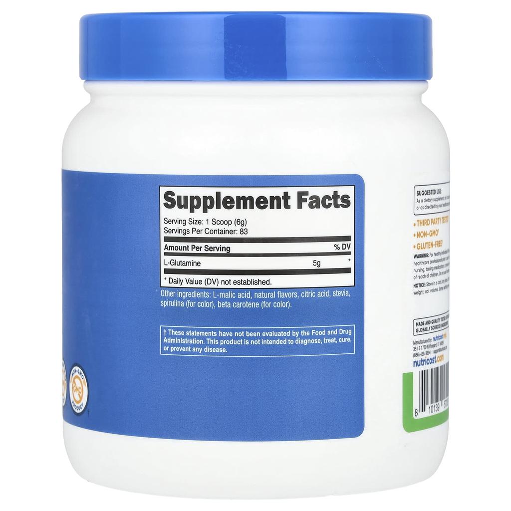 L-Glutamine, Green Apple, 500G(17.9Oz)