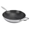 Wok Pan 304 Stainless Steel Stir Fry Wok Round Non Stick Honeycomb Skillet Deep Frying Pan
