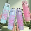 1PC Don't Give Up Girl Quote Print 750ml Color Plastic Sports Water Bottle Leakproof Flip Straw Lid Suitable for Sports Office Home Use