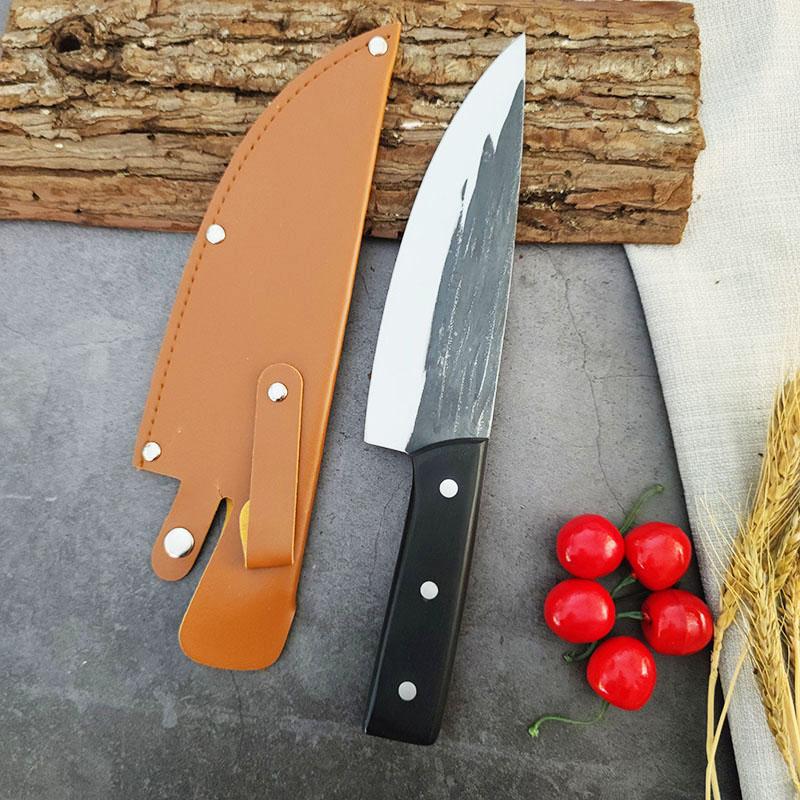 Handmade Chef Knife Meat Cleaver Stainless Steel Traditional Wood Handle Chinese Slaughter Knives