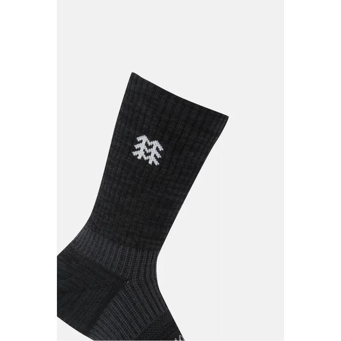 Unisex Hiking Compression Crew Socks QELAX26111BLK