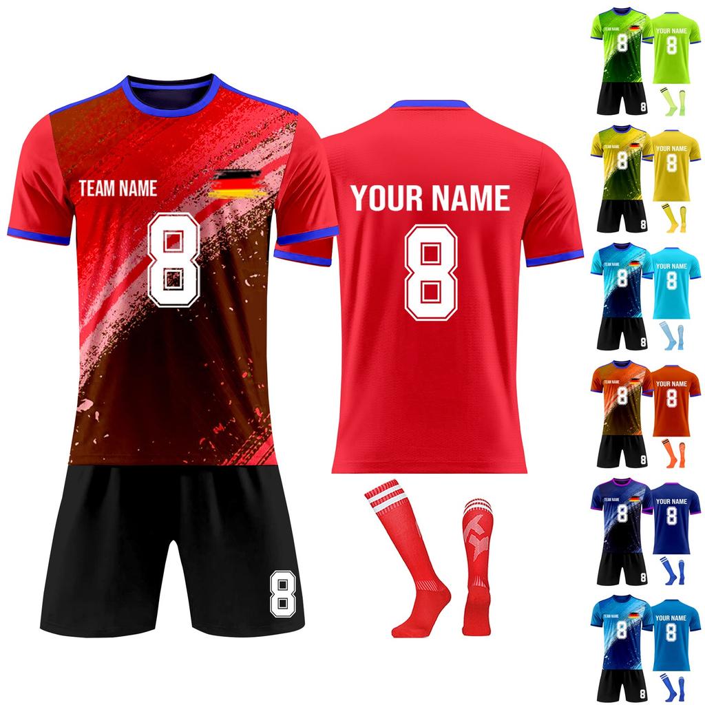 Personalised Shirts Kit Mens Girls With Name Number Custom Football Jerseys For Boys Training Suit