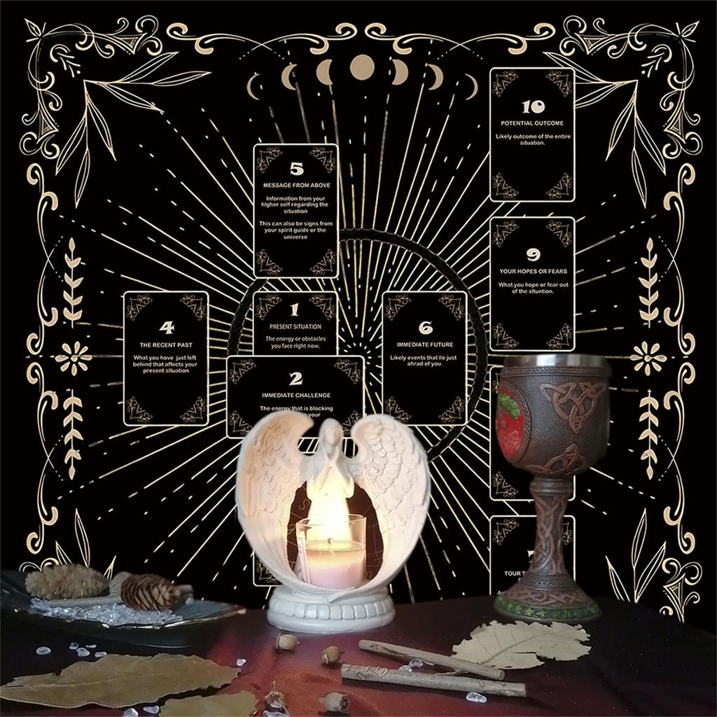 Divinations Cards Table Cloth Tapestry Reading Card Tarots Tablecloth Astrologys Witchcrafts Deck Cloth Wall Decoration