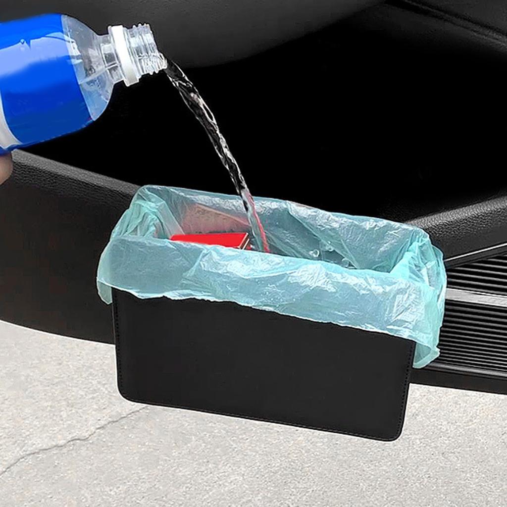 Trash Can Storage Pockets Leak-Proof Organizer Waterproof Garbage Can Foldable Trash Bin for Car SUV