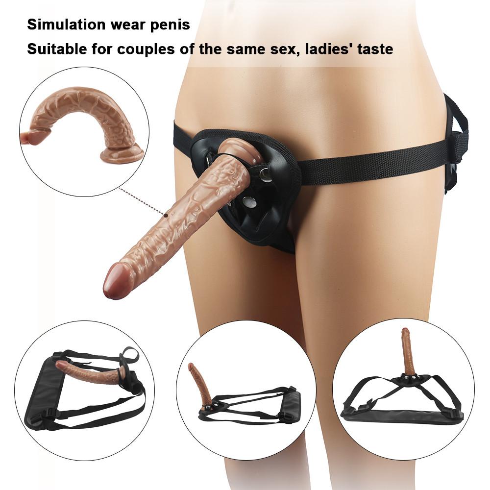 Weicher Dildo Realistisch Saugfuß Strap-On Penis Analdildo Pegging Harness Sexspielzeug für Frau Sexprodukte