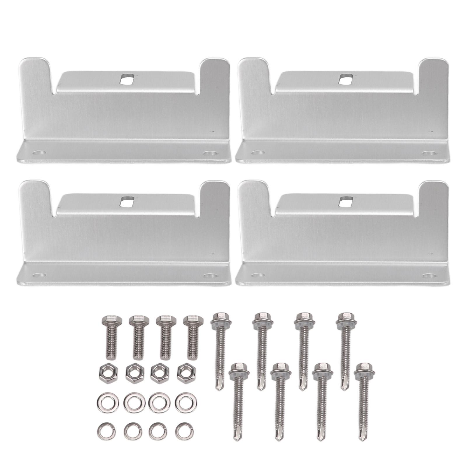 

4 шт./компл. Монтажные Z-кронштейны для солнечных панелей из высокопрочного алюминиевого сплава для автомобилей, автодомов, яхт, судов