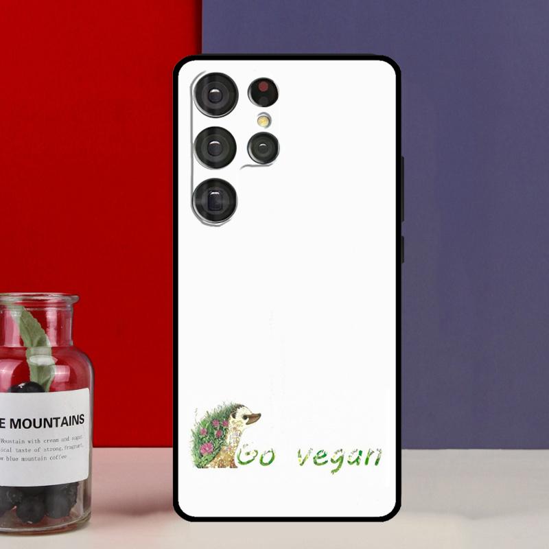 GO VEGAN Funda Case For Samsung Galaxy S25 Ultra S9 S10 S20 S21 S22 Plus S23 Ultra S24 FE Phone Cover
