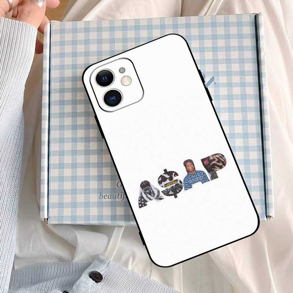 C-ASAP Rocky Rapper Phone Case Black Phone Case For IPhone 17/16/15/13/14 Pro Max/ 11Plus/X/Xr/Xs Max 13mini